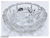 Glass Vastu Feng Shui crystal turtle with plate, 12cm x 12cm x 4cm, Indian handcrafted showpiece