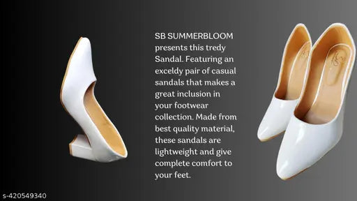 White PU ladies belly sandals for comfort and style, perfect for matching outfits - Indian-made footwear