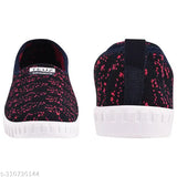 Nubuck printed double color slip-on sandals, blue and red LISA shoe for women, cozy footwear - India origin