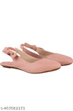 Synthetic pink bellies (Super Fancy) - slip-on ballerinas, women's footwear in various sizes (IND3-IND9), made in India