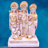 Large Poly Resin Ram Darbar Murti, Indian Ram Statue for Home
