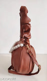 Coral slingbag with two handles, one removable, 1 compartment, size 15cm x 20cm