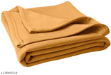 Cream solid polar fleece single bed blanket (152 x 228 cm), lightweight and ultra-soft for all seasons by VORDVIGO
