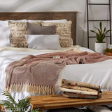 Stitch Weave 100% Cotton Throw Blanket for Couch | Soft | Plush | Warm and Cozy Throw Blanket, Single Layer, Perfect for Bed Couch and Sofa Chair ( Lavander, 50 x 60 Inches)