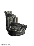 Poly resin Shivling incense holder with 30 cones, Indian artisanal design, decorative smoke fountain showpiece