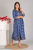 Rayon women's anarkali printed kurti, three-quarter sleeves, vibrant patterned style, Indian fashion trend, S-5XL sizes available