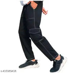 Dark blue men's slim fit denim pants
