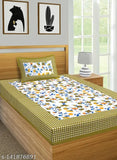 Multicolor patterned bedsheet and pillow cover set