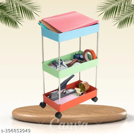 Shelf vegetable kitchen trolley, multi-shelf, plastic, 3mm thick