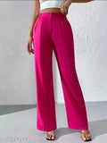 Pink high waist pants with cargo pockets