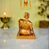 Copper-colored chatting statue of Lord Shiva, intricately detailed office decor, living room showpiece, gifting option