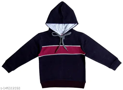 Boys Hoodie Sweatshirt | Stylish Casual Cotton Printed Hooded Neck Regular Comfortable Full Sleeve Sweatshirt For Boys (Pack Of 1)