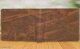 Faux leather men's multi-functional wallet, including belt, chain, cap, purse bracelet, socks keychain, and sunglasses bracelet. Solid brown design with checked pattern. Free size (12cm x 10cm). Indian-made accessory for men