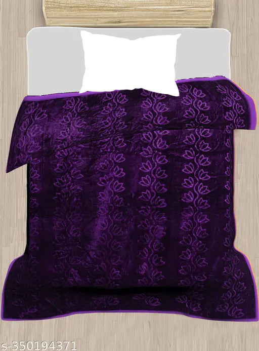 Microfiber net single bed kambal blanket, self-designed with a 60x90 inch size, ideal for gifting or personal use, from India Main image