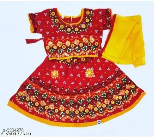 Cotton embroidered baby lehenga cholis, Indian traditional wear for 0-12 years