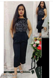 Embellished cotton sleeveless silver sequence jumpsuit, size S (bust 34in), Indian fashion