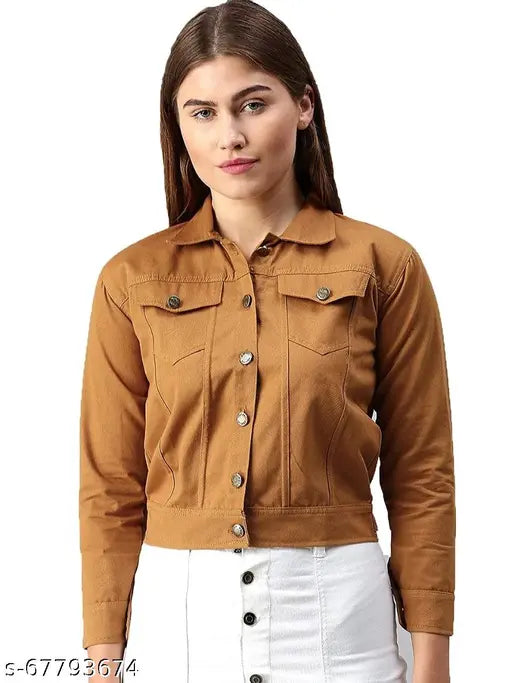 Pink mustard cotton blend full sleeve women's jacket combo, sophisticated style with regular collar and closure buttons