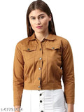 Pink mustard cotton blend full sleeve women's jacket combo, sophisticated style with regular collar and closure buttons