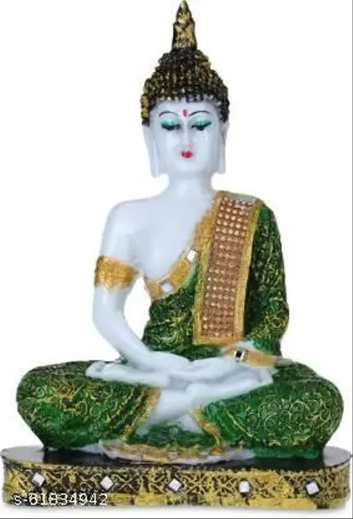 Goldiluxe Blessing Buddha idol statue, premium polyresin figurine for home decor, 22cm tall