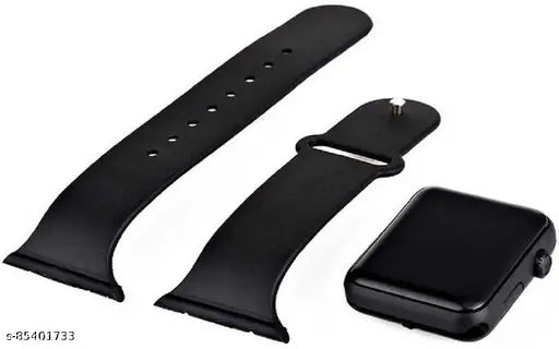 Black silicone kids watch with adjustable band, small watch face