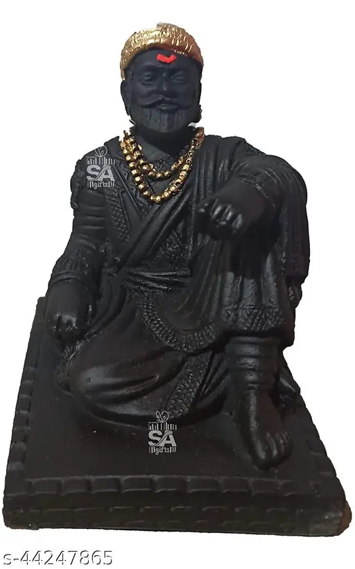 Poly Resin Statue - Sai Amrut Shivaji Maharaj murti, automobile showpiece for home decor, inspires and motivates