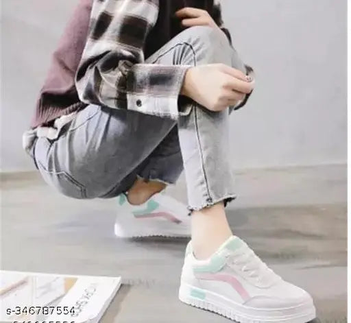 Synthetic colorblocked sneakers for kids, stylish casual shoe by LOVINA