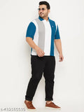 Large striped cotton-blend polo t-shirt for men, plus size 4XL with short sleeves and logo