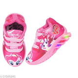 Indicative of Bunny shoes, these pink and white LED sneakers feature a cartoon design with the brand name and character's face on the side. Suitable for babies aged 1 to 5 years, they have a lace-up closure