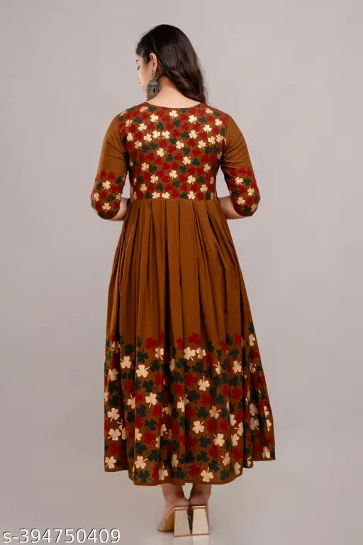 Rayon printed combo Adrika Refined Kurtis with three-quarter sleeves, ideal for formal and casual events, Indian origin