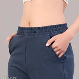 Leewan plus size women's track pants, cotton blend, textured net, ankle length, 2 side pockets, daily wear, sports wear