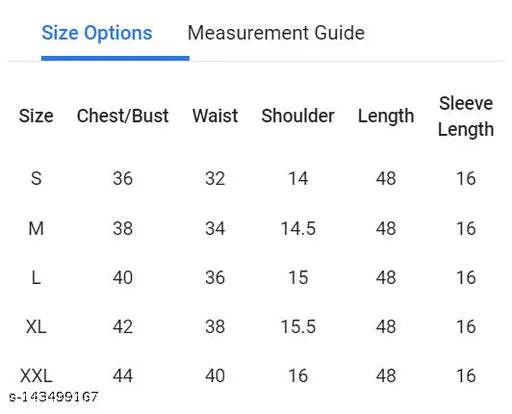 Size options measurement guide: Men's regular fit t-shirt, short sleeve, 100% cotton