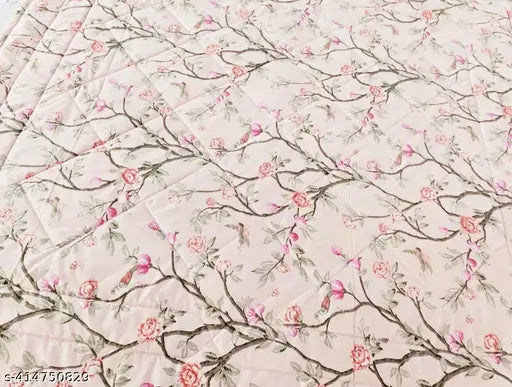 Light weight cotton AC quilt comforter for double bed, ideal for AC rooms and mild winter, made in India
