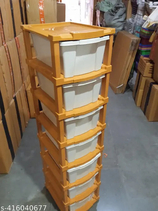 White modular storage drawer unit, easy stacking with multiple compartments
