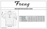 Blue striped men's polo t-shirts (cotton blend, short sleeves) - pack of 2, XL size (chest 22in, length 29in), Frang brand