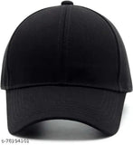 Black cotton unisex baseball cap with metal buckle - versatile fashion accessory for men and women