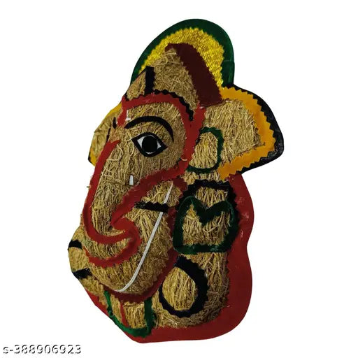 Wooden 9-inch Ganesh idol, Vettiver and Lavancha options, traditional Indian craftsmanship