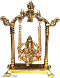Metal Ganesh Jhula Idol for Vastu, home decor or gifting, size L16x6x21cm