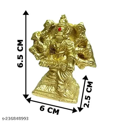 Synthetic resin Varahi Amman idol, symbolizing purity and prosperity, handcrafted in India with intricate detailing, 6cm x 6.5cm x 2.5cm size, perfect for home or gifting occasions