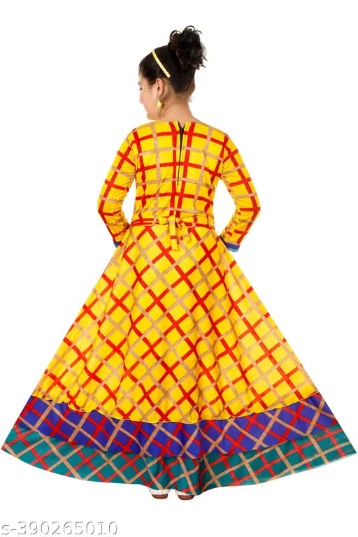 Stylish cotton blend printed maxi dress with 3/4 sleeves, ideal for girls' parties in India