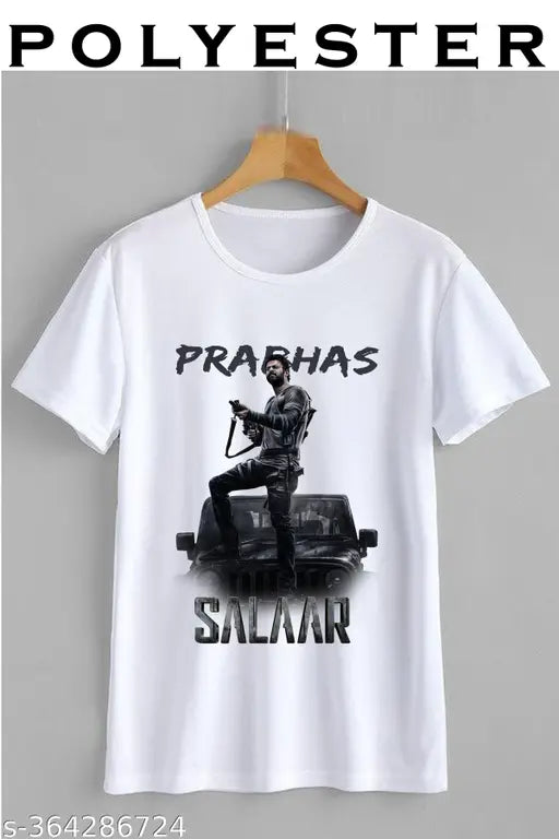 Printed net polyester Prabhas Salaar Jeep look, short sleeves in various sizes