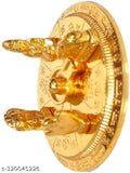 Golden Shiv Parivar: Metal figurines of Shivling, Shri Kartik MATA, Parvati, Ganesha, and Nandi (3.5x3.5 inches). Indian religious symbol for prosperity, unity, and blessings