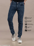 Solid grey denim Lzard men's jeans, high-quality affordable clothing for a stylish fit