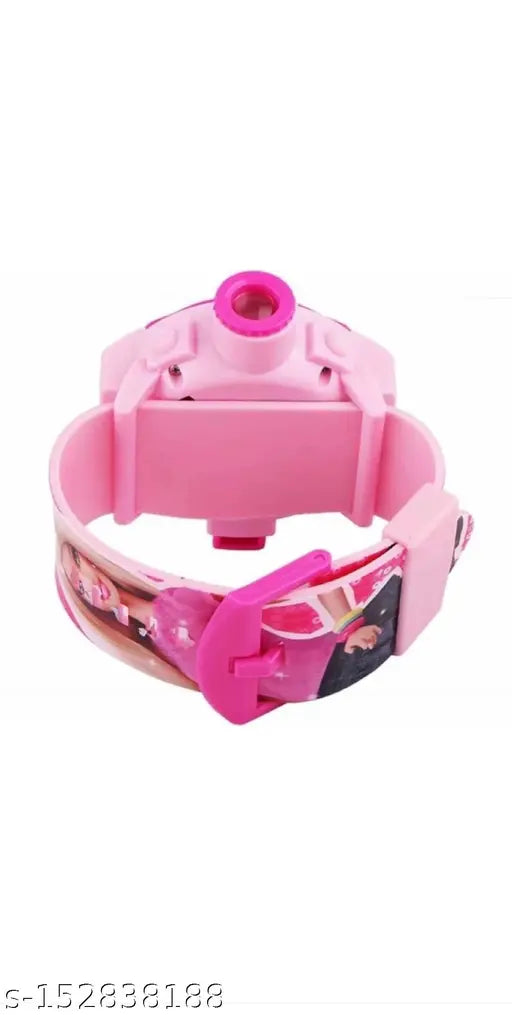 Pink Barbie projector watch with 24 illuminated pictures
