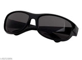 Solid black sports cap and sunglasses combo by KiwiCaves, ideal for casual, outdoor activities, and travel