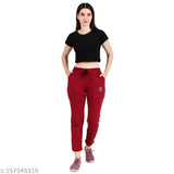 Cotton blend solid trackpants for women, pack of 2 - travel-friendly, versatile fitness and casual wear, size S, M, L, XL, XXL