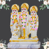 Polyresin Ram Darbar Idol, home or car dashboard, Indian-made, approximately 8cm (L) x 13cm (W) x 18cm (H), weighing approx. 500 grams