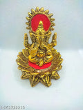 Colorful Ganesha figurine with intricate details, heavy metal material