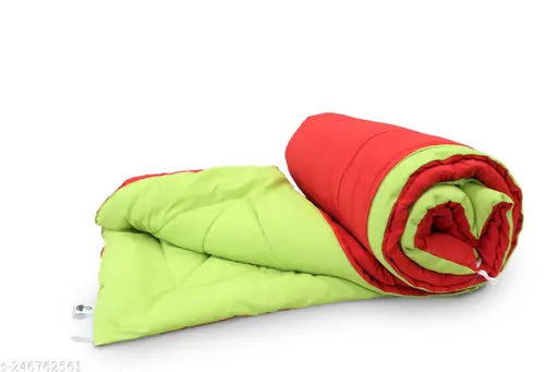 Neon orange dual-colored Italian bird comforter, 250 GSM polyester, all weather single size