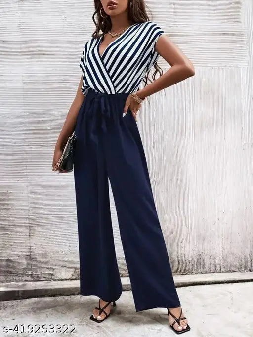 Striped net lycra jumpsuit for women, sleeveless fashion on mannequin, multiple sizes available