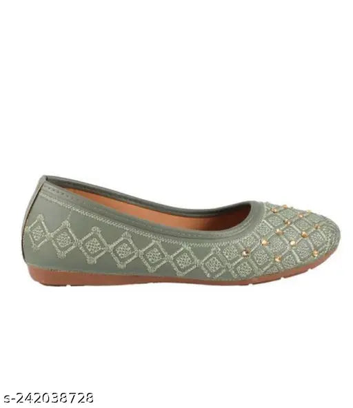 Pink synthetic leather embellished ballerinas (IND-5, IND-6, IND-7, IND-8, IND-9), slip-on style from India
